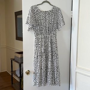 White/Black Midi Dress